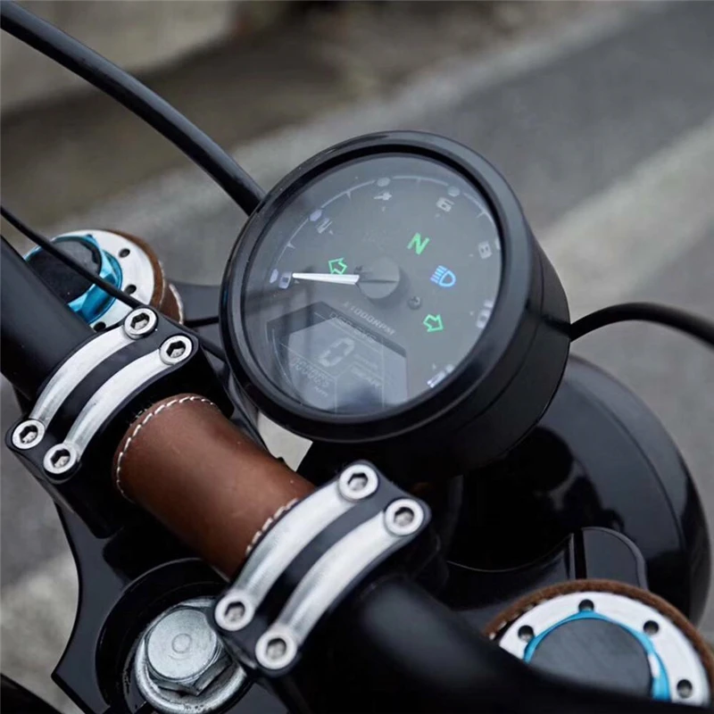 Dashboard Digitale Universale Per Moto 1-2-4 Cilindri – Tachimetro LCD Con Contachilometri, Velocità 0-199 Km/h