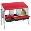 Multi-Compartment Metal Chicken Nesting Box With Automatic Roll-Out Egg Collection