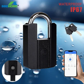 BBDHOME Smart Padlock TTlock App Control Fingerprint Keyless Waterproof IP67 Outdoor Biometric Tough Suitable Gym High Quality 1