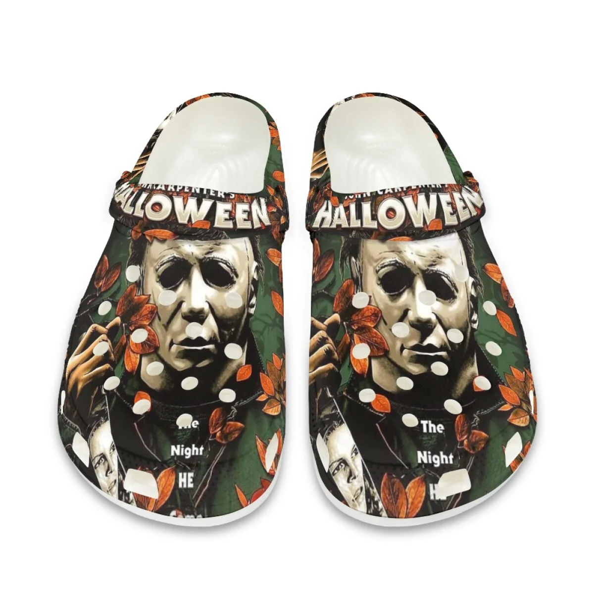Holloween Horror Movie Clogs Leisure Beach Loafers Breathable Dual-use Flats Michael Myers Hole Shoe Outside Trend Cool Slippers