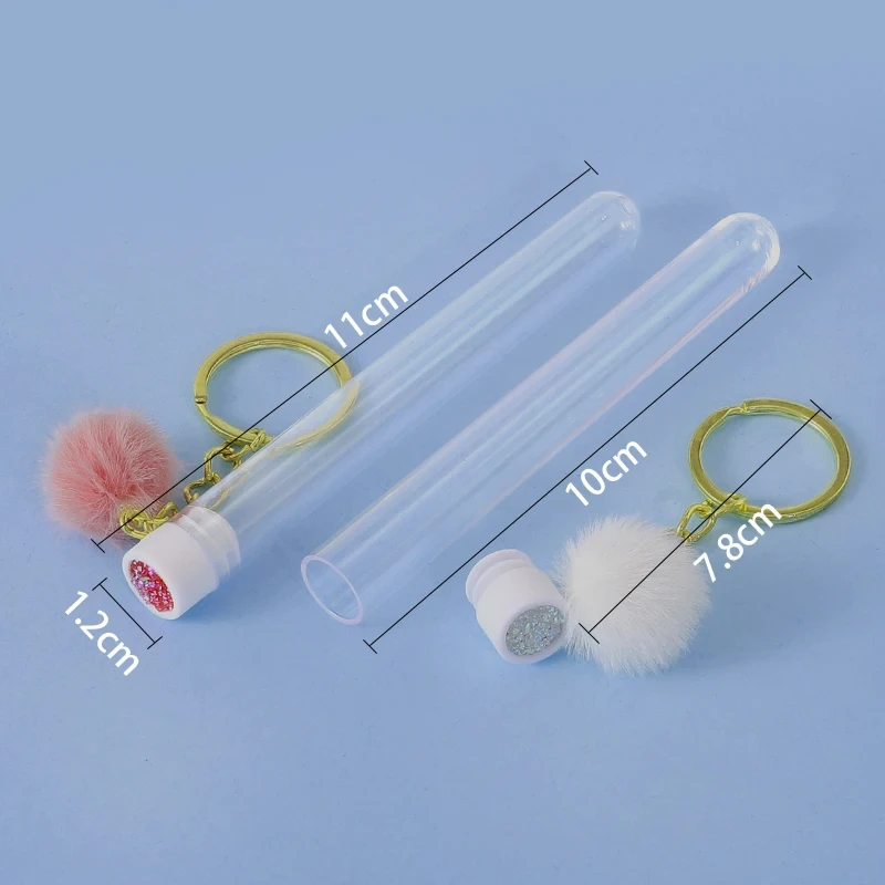 50/10pcs 골드 키 체인 속눈썹 브러쉬 튜브 속눈썹 브러쉬 눈썹 마이크로 브러쉬 래쉬 확장 마이크로 브러쉬 컨테이너 메이크업 도구