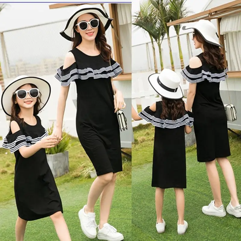 

Family Large Size Parent-child Matching Clothing for All The Family Mom Dad and Baby Girl Boy Clothes Mommy and Daughter Dress