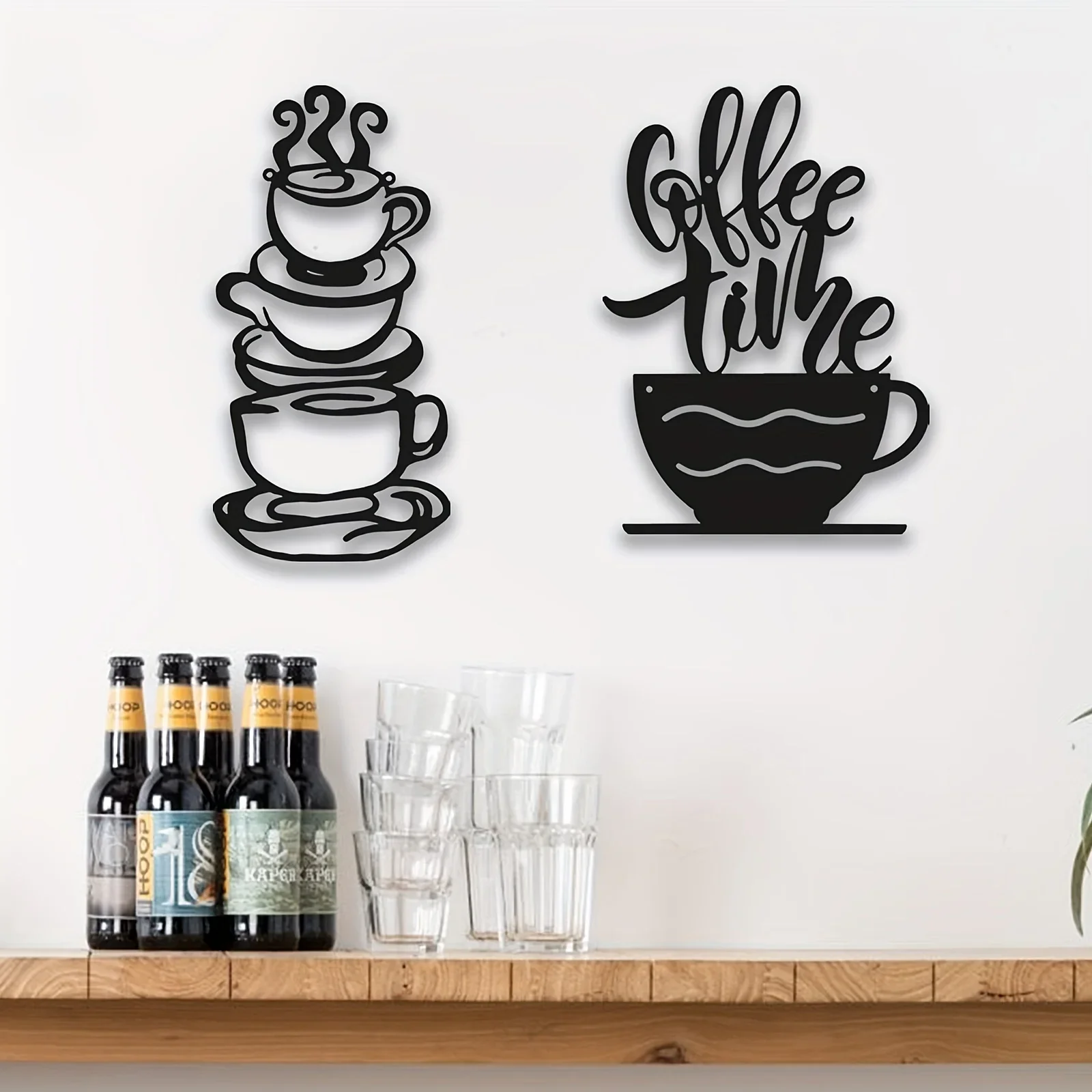 

Metal Coffee Cup Wall Decor Black Coffee Cup Silhouette Metal Wall Art Cafe Themed Wall Art Cup Mug Scrolled Silhouette