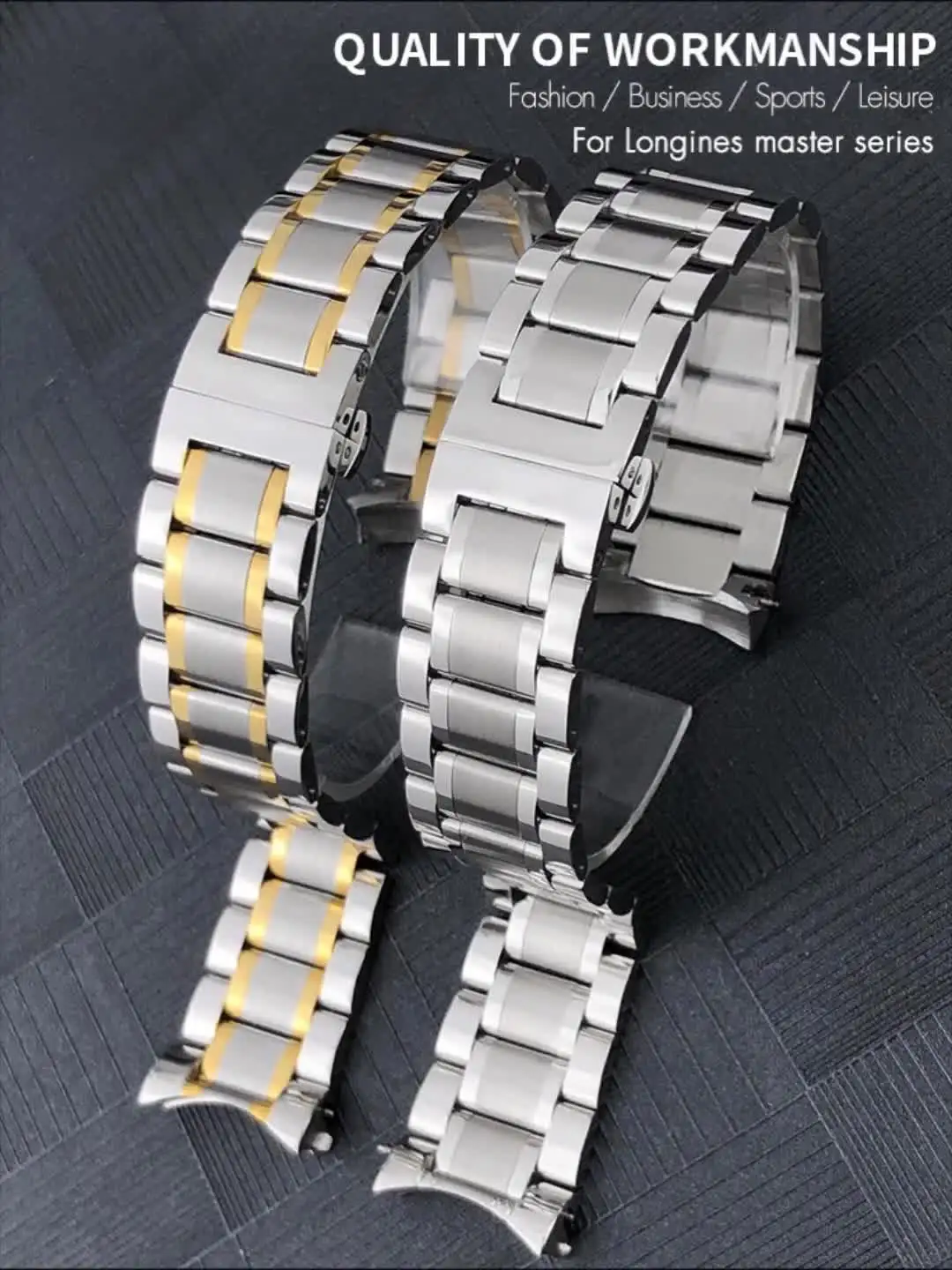 Высококачественный ремешок из нержавеющей стали 19 мм 20 21 для Longines L2 L2.628 673 518 793 755