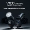 New Godox V100 Round Head Camera Flash Wireless Transmission Speedlite Flash for Canon Nikon Sony Fuji Olympus 1
