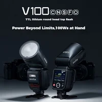 New Godox V100 Round Head Camera Flash Wireless Transmission Speedlite Flash for Canon Nikon Sony Fuji Olympus 1