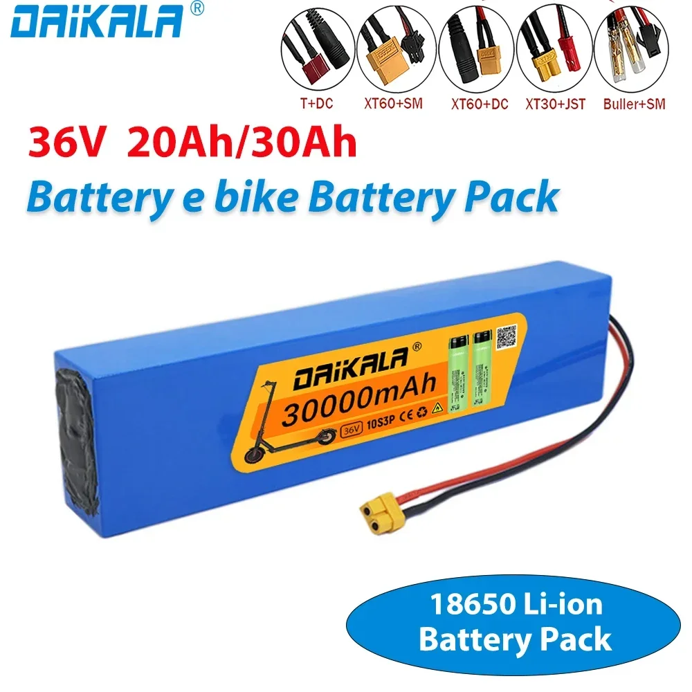 

10S3P 36V 20/30Ah Battery ebike Battery Pack 18650 Li-ion Batteries 350W 500W For High Power Electric Scooter Motorcycle Scooter