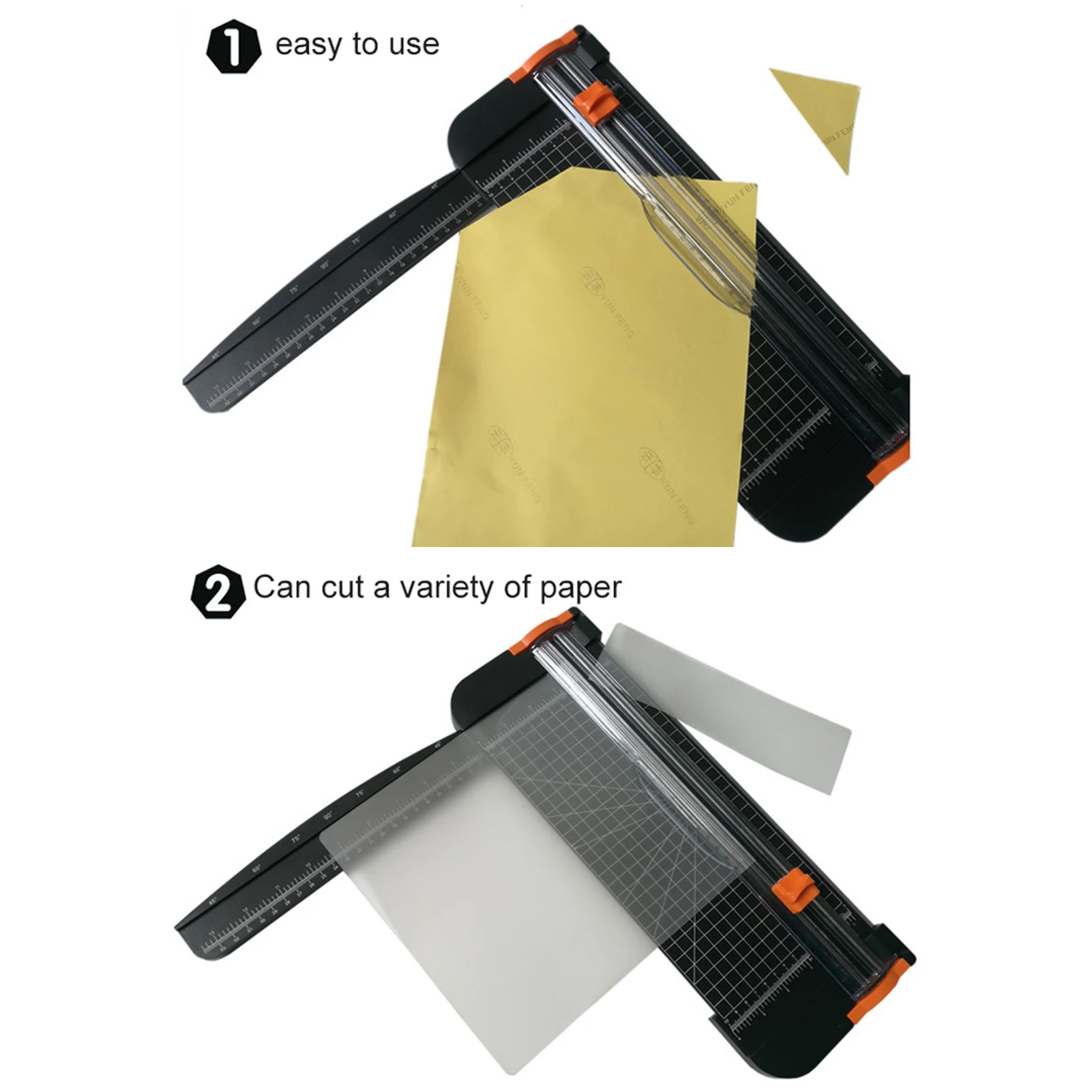 【New】A4 Paper Cutter 12.2 Inch Cut Length Desktop Paper Trimmer with Security Cutter Head Side Ruler for Craft Paper Photos