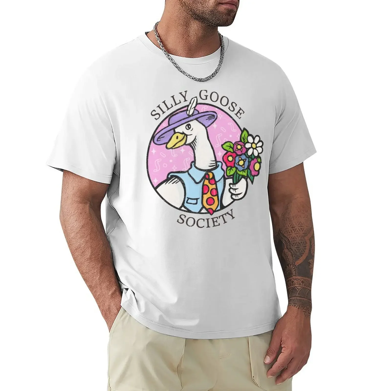 

SILLY GOOSE SOCIETY T-shirt customs Blouse summer tops Men's t-shirt