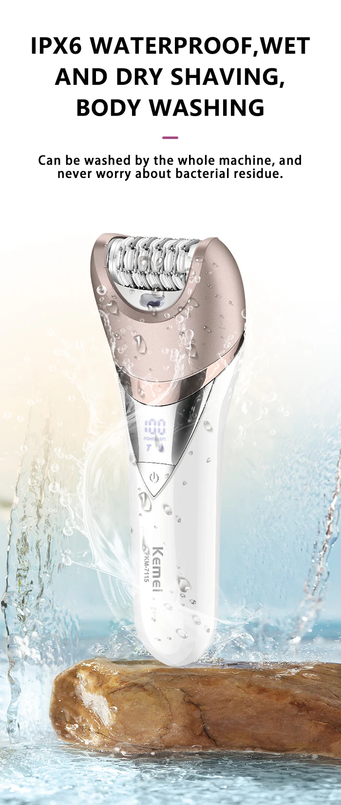 maquina de depilación eléctrica impermeable masaje lavado cara lijadora de pies depiladora afeitadora 6 en 1 recortadora de pelo corporal para mujeres &raquo; maquina de depilación electrica