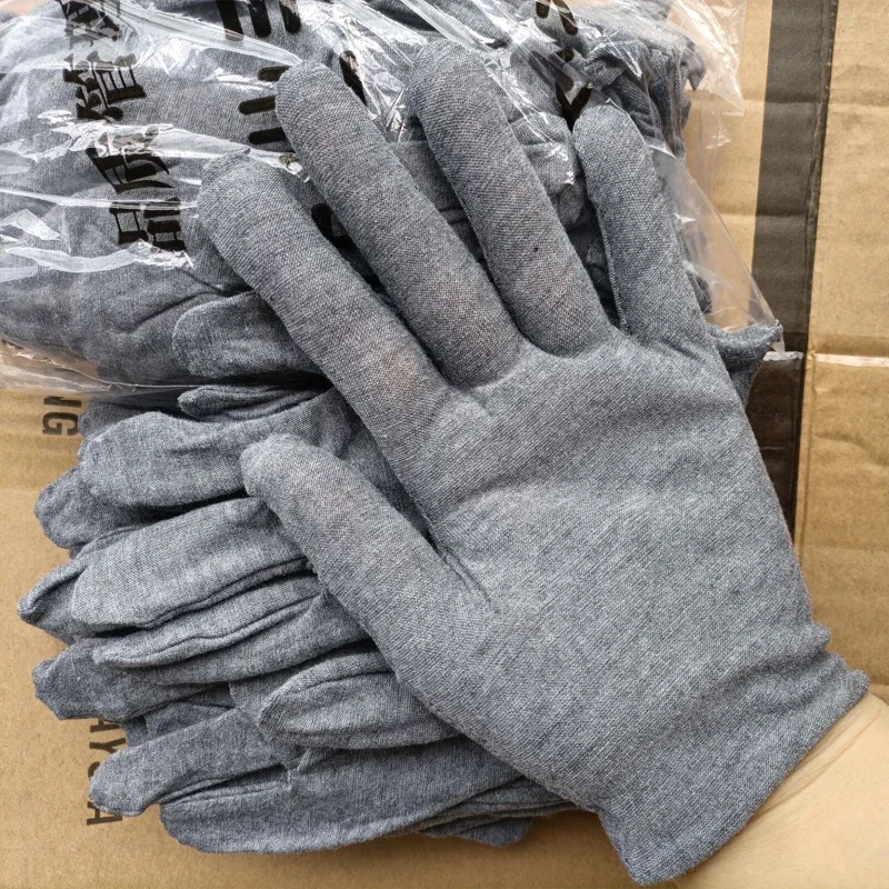Black Cotton Gloves Women Men Mittens Hand Gloves Full Finger Household Kitchen Laboratory Cleaning Food Baking Tool