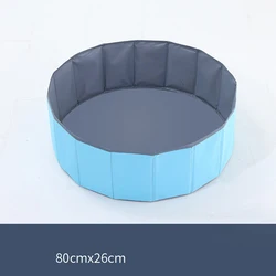 Foldable Infant Ball Pit Playpen for Kids - Perfect Birthday or Xmas Gift (Blue gray)