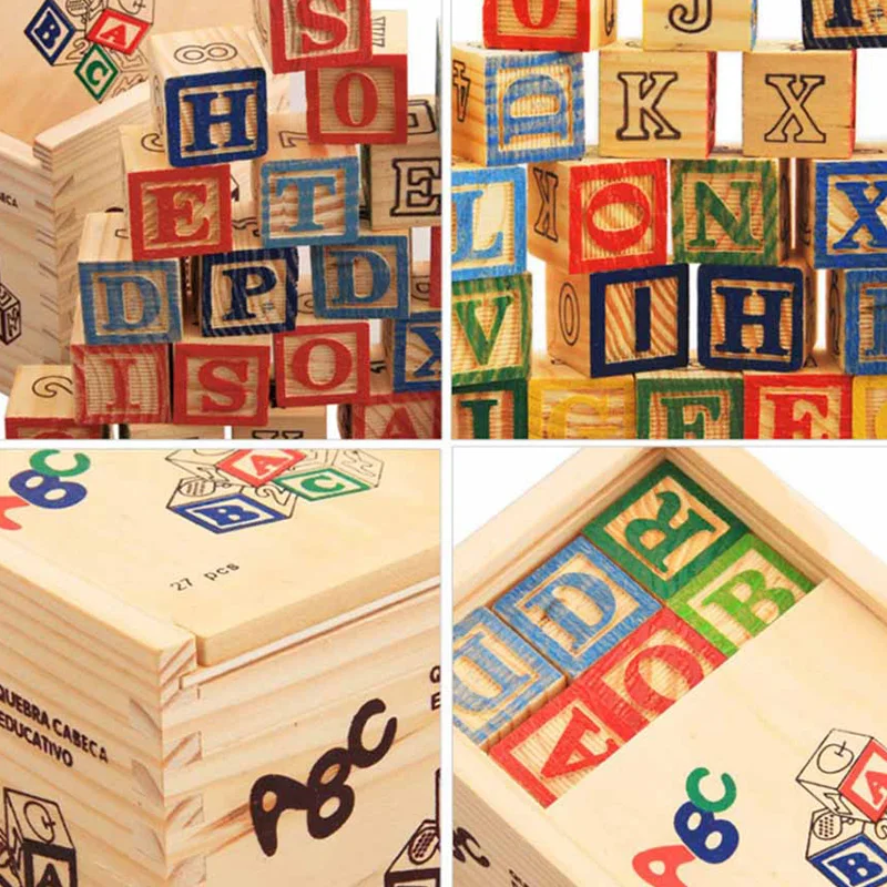 Nursery Baby 26Pc Letter Blocks Toy 4cm Alphabet Blocks Rustic Baby Girl or  Boys Decor Christmas Kids Gifts Children Toys - AliExpress