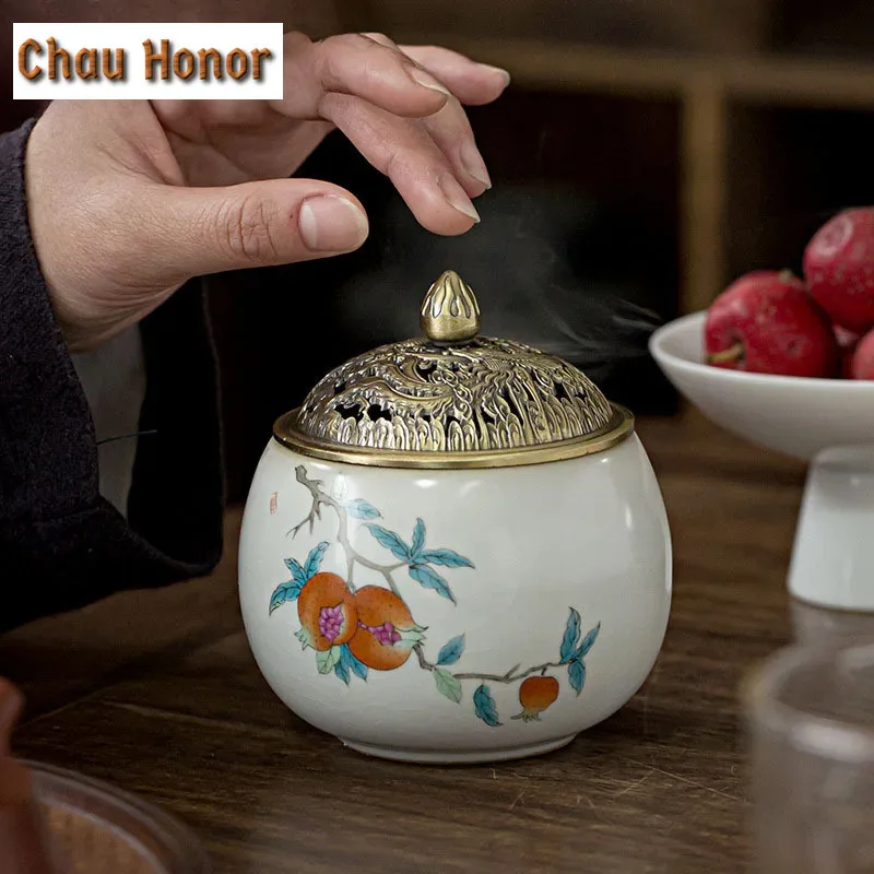 Ru Kiln Cat Art Incense Burner Burning Aromatherapy Furnace Household Indoor Zen Censer Burner Holder Home Decoration Crafts