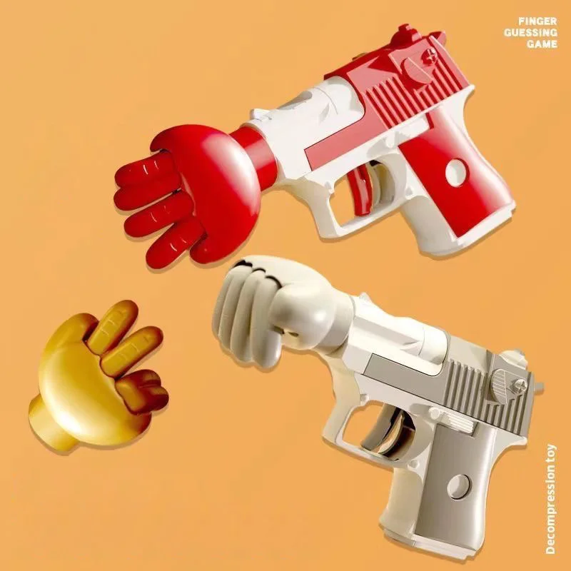 Scissors Stone Cloth Finger-Guessing Toy Guns Children Adult Parent-Child Interaction Party Game Pistol Toys Boys Girls Gifts 5