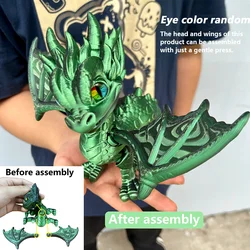 Vibrant 3D Printed Charizard Figurine - Flexible Collectible Statue, 27.5cm Tall - 17cm 6.69in (Green and Black)