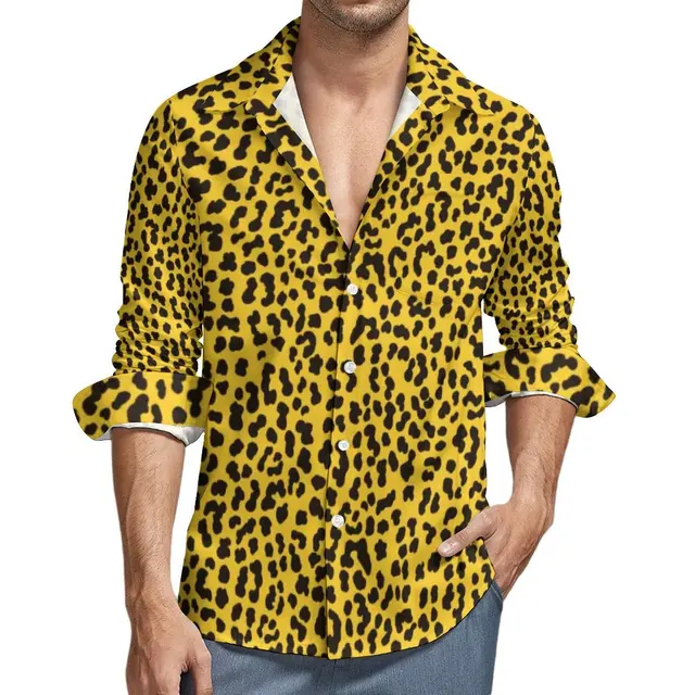 yellow leopard blouse