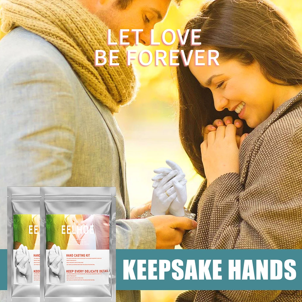 

50g/200g DIY Plaster Mold Hand Foot Print Mold For Baby Souvenir Hand Casting Kit Couples Wedding Baby Plaster Mold Home Decor