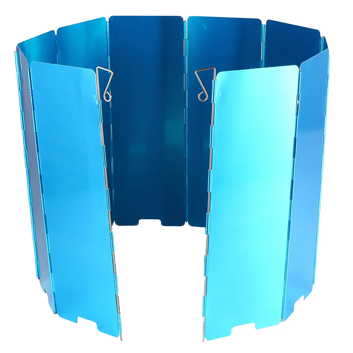 

10 Pcs Outdoor Windshield Camping Stove Deflector Windscreen Folding for Picnic Aluminum Alloy