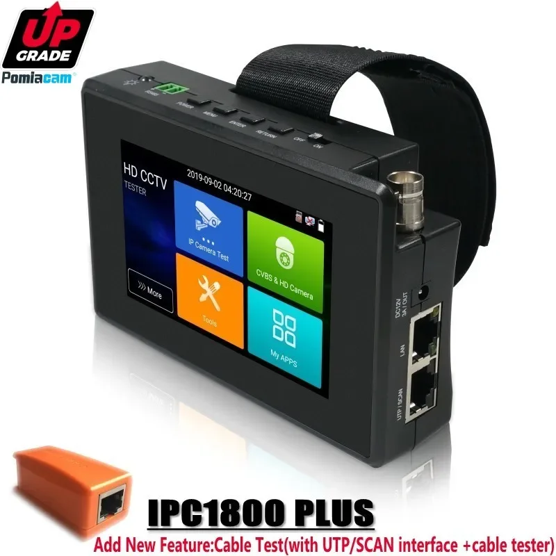 Upgrade Ipc-1800 Plus Cctv Ip Camera Tester 5-In-1 H.265 4K Ip 8Mp Tvi 8Mp Cvi 8Mp Ahd Analogico Da Polso Cctv Tester Monitor Con Wif