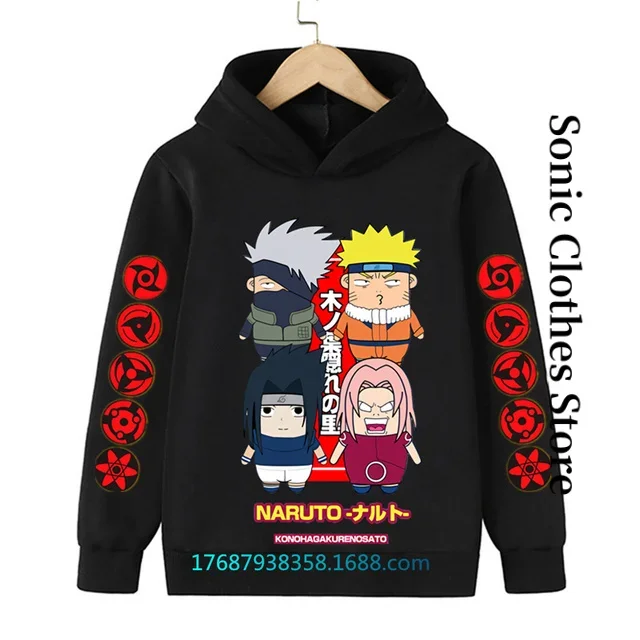 The Latest Spring Autumn Anime Naruto Print Hoodie Sweatshirt Naruto  Children's Fashion Boys and Girls Pullover Street Coat Top - AliExpress