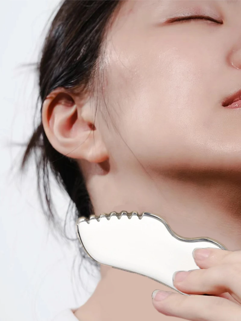 Guasha 스크래핑 마사지 스크레이퍼, 얼굴 마사지기, Gua Sha 보드, 스테인레스 스틸 바디 근육 이완, 스크래핑 보드, 마사지 도구
