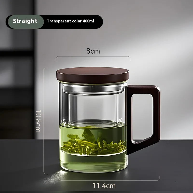 Gianxi Glass Tea Cup Tea Separationcup Personal Office With Handle Household High Temperature Resistance Scented Water Cup