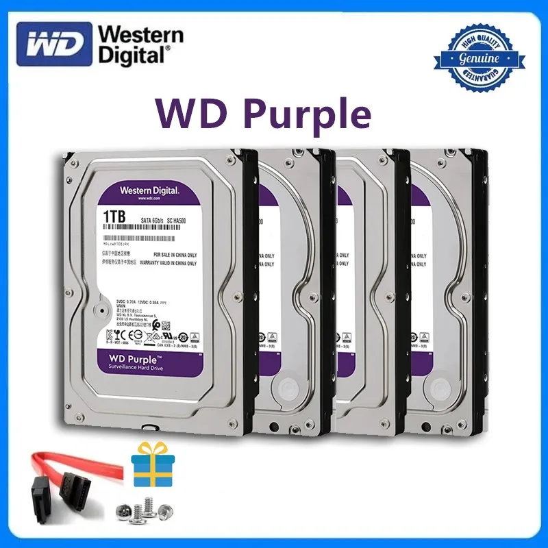 Hard Drive Western Digital WD Purple 1TB-10TB SATA III 6.0Gb/s 64M 3.5"
