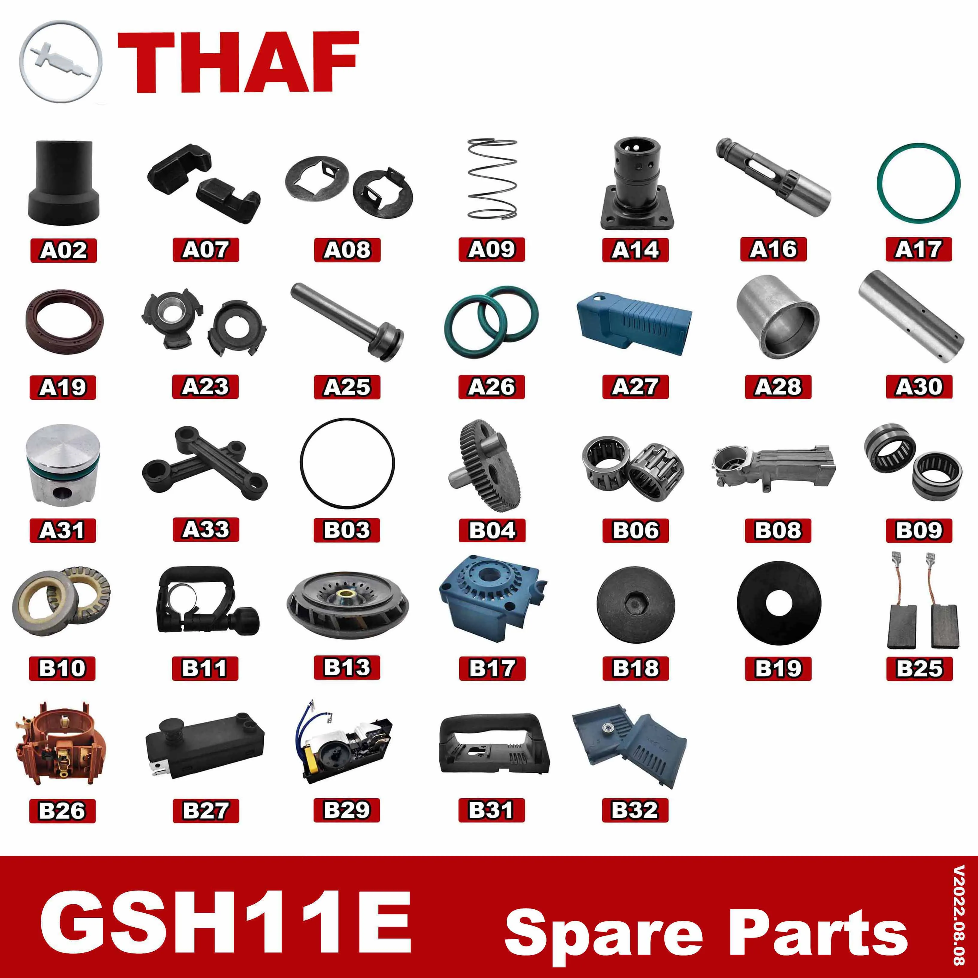 Threaded Ring Replacement Spare Parts for Bosch Demolition Hammer GSH11E GSH 11E B18