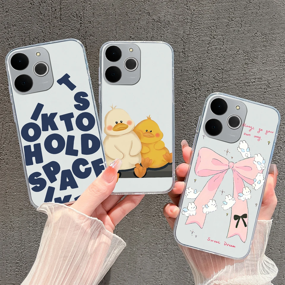 Cat Whale Anti-Fingerprint Transparent Phone Case