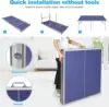 Portable Mid-Size Ping Pong Table Set 6x3ft - Folding Table Tennis Game with Net, 2 Paddles & 3 Balls - Easy Assembly - Indoor/Outdoor Use - Ideal for Adults & Teens