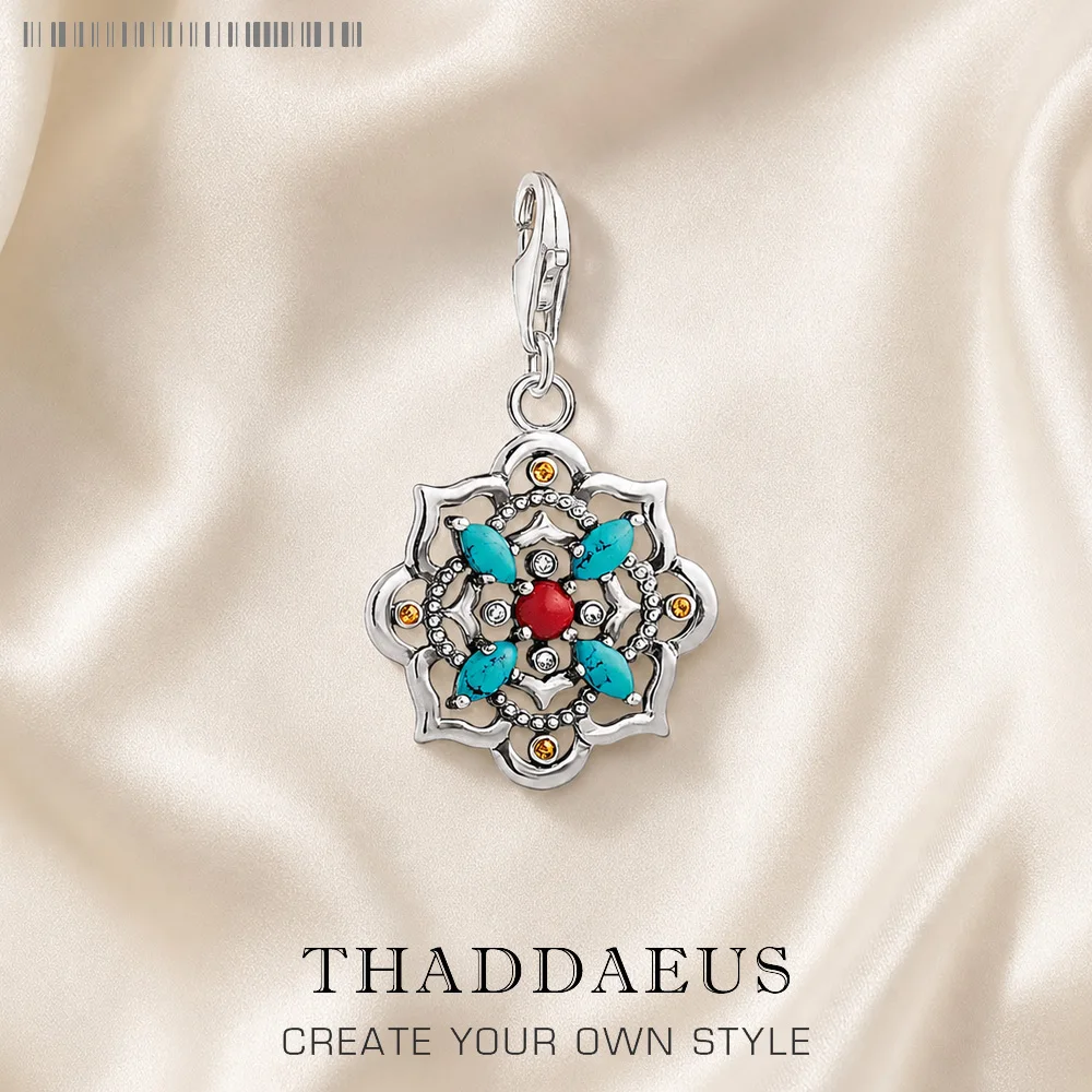Sterling Silver Lotus Flower Charm - Vintage Summer Jewelry Gift