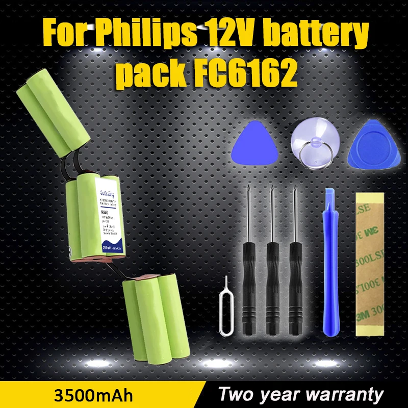 Fc6162 3500Mah Per Pacco Batteria Philips 12V Fc6162 Aspirapolvere Portatile Invia Accompagnamento