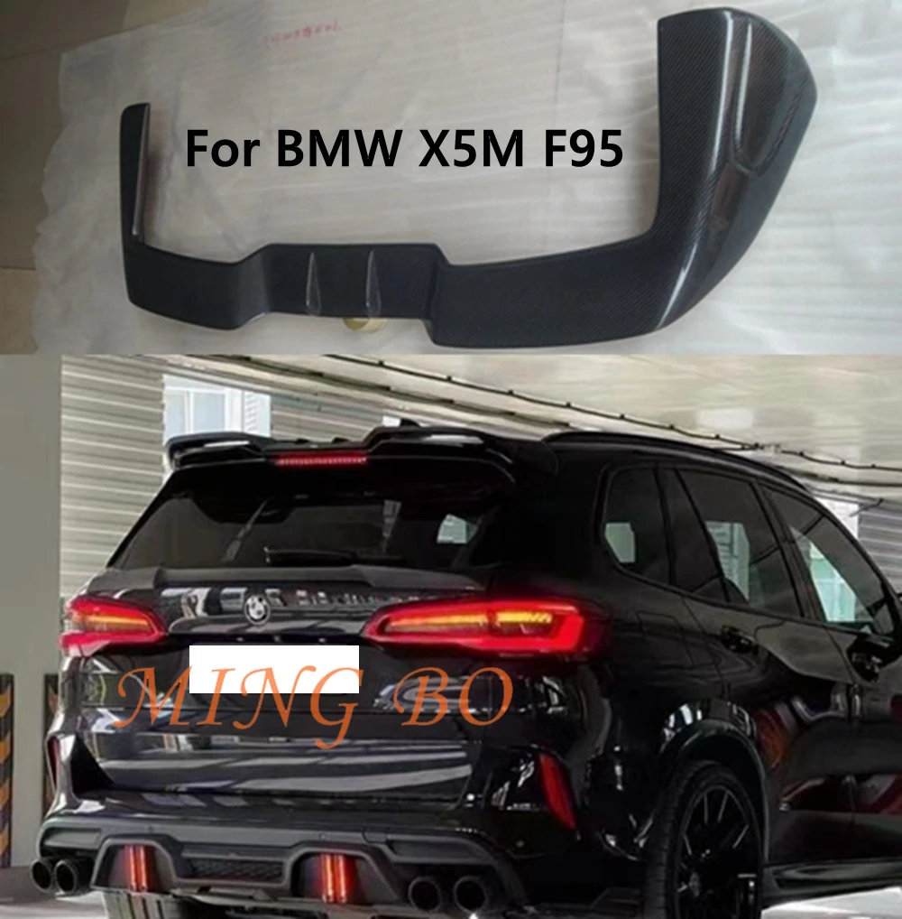 

For BMW X5M F95 SUV 2019 2020 2021 2022 Car Accessories Real Carbon Fiber Material Rear Boot Trunk Wing Rear Roof Spoiler