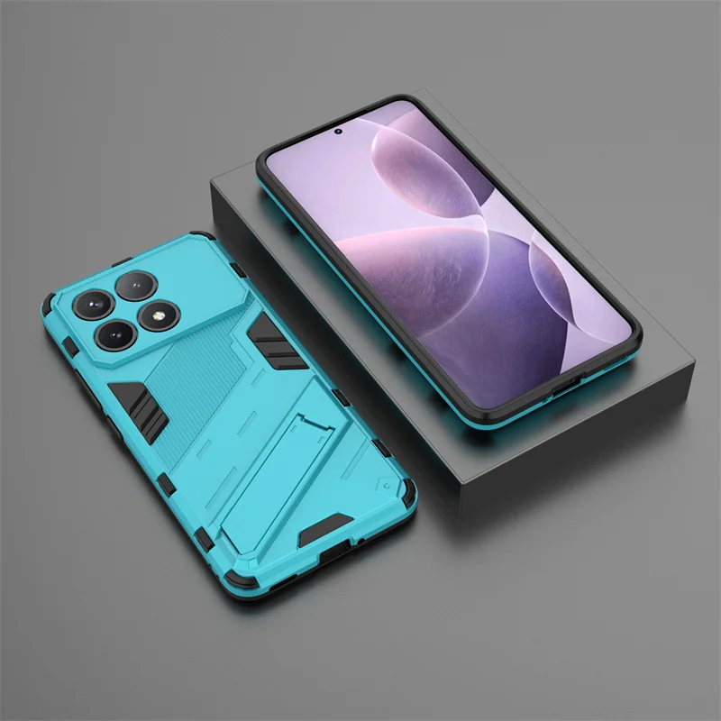 Magnetic Kickstand Shockproof Armor Phone Case - Rugged Protection with Style for Xiaomi Poco F6 Pro 5G