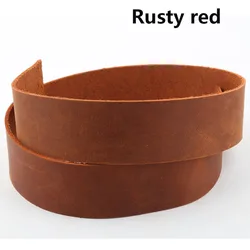 Premium Crazy Horse Leather Strap - Handmade Genuine Leather for Belts, Shoulder Straps, Collars, and Bracelets (Beige)
