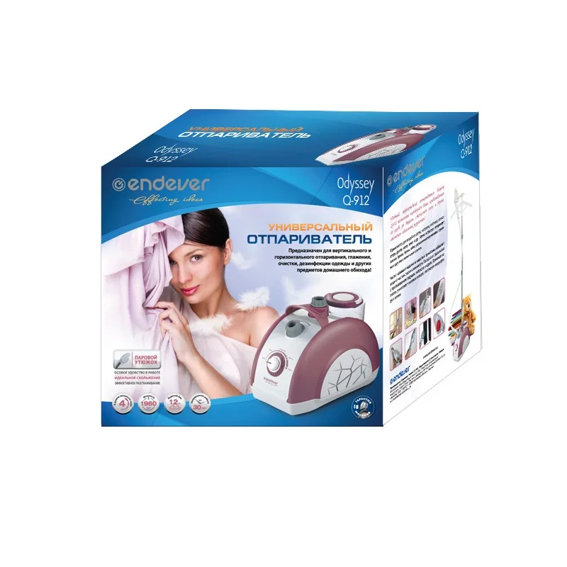 Отпариватель для одежды Endever ODYSSEY Q-912 (Мощность 1960 Вт, резервуар для воды 1.2 л, макс.температура пара 103 °С, время непрерывной работы 30 мин