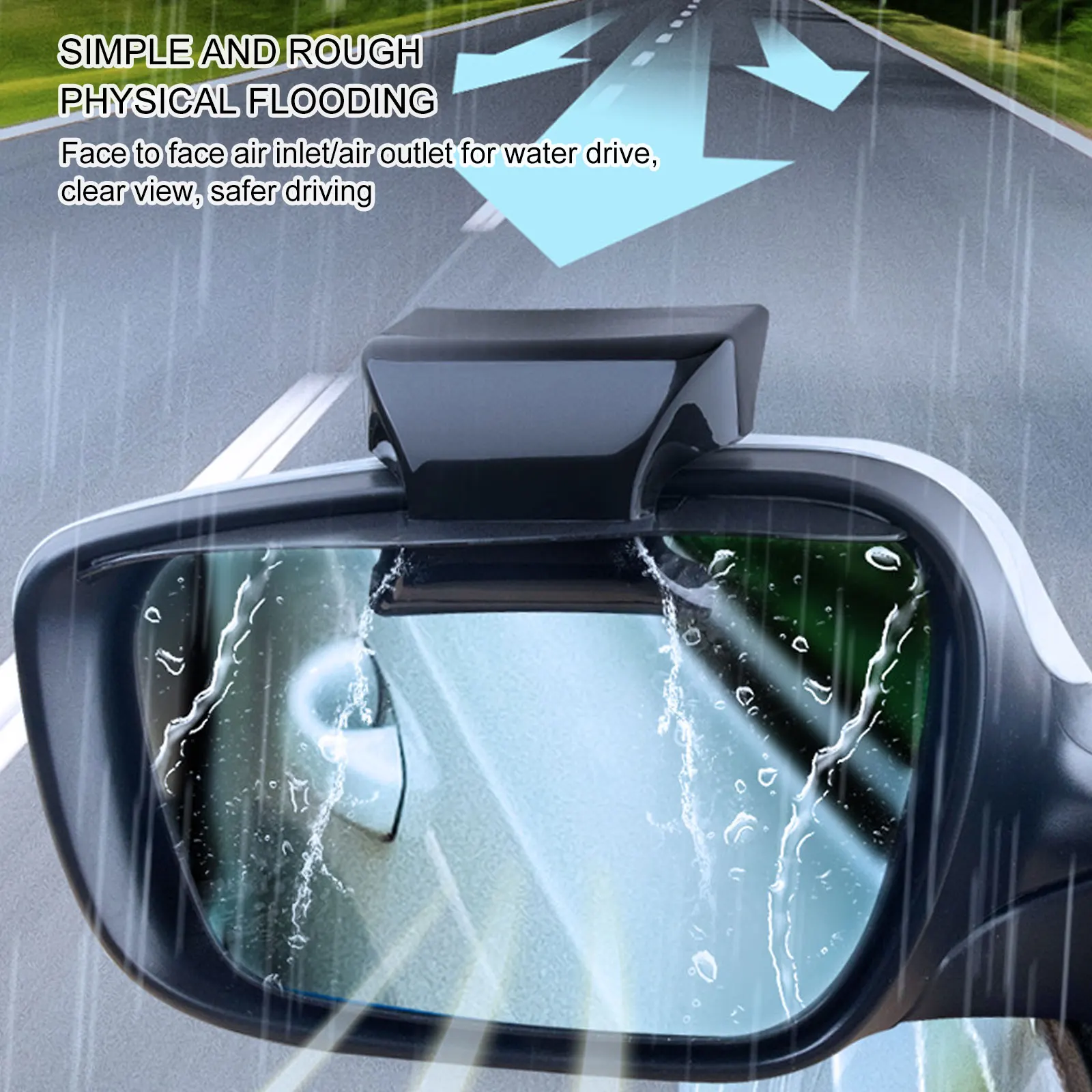 2PcsCarRearviewMirrorRainEyebrowWaterproofCarMirrorProtector