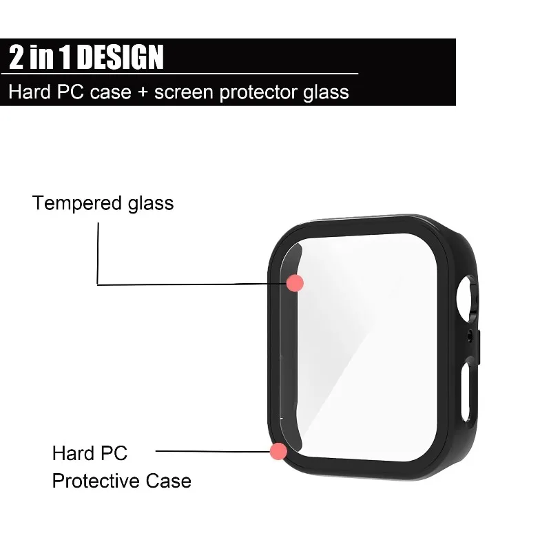 Tempered Glass Screen Protector and Hard PC Bumper Case