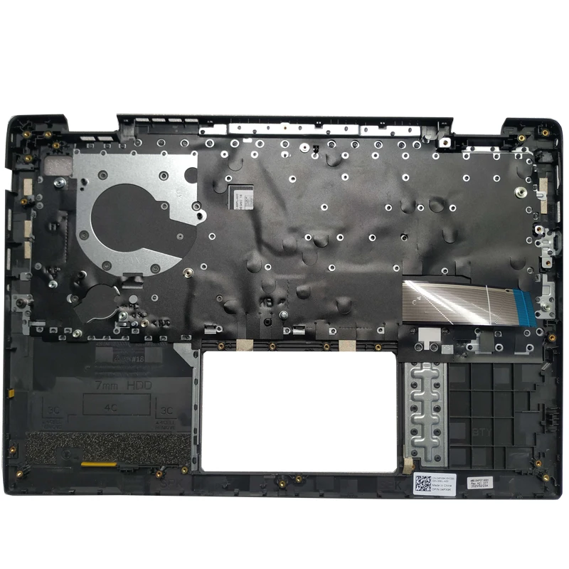 Teclado com Palmrest Upper Cover Case Dell Latitude 3420 E3420 Espanhol Eua Latim Russo Brasil Reino Unido Novo - Imagem 5