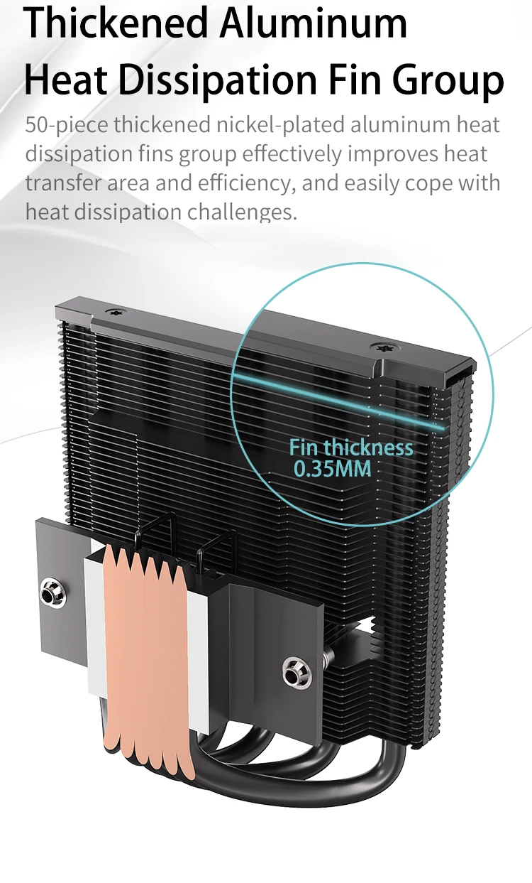 TE-67 CPU Cooler 67mm Low Profile ITX ATX Case Air Cooling Radiator for AM5 AM4