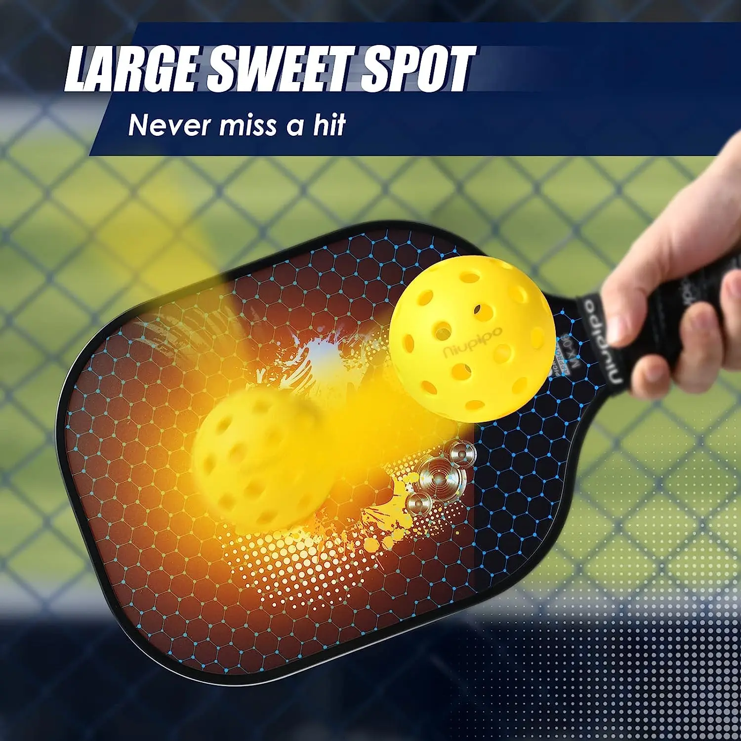 niupipo Pickleball Paddle, USAPA Approved Pro Graphite Pickleball Paddle/Paddles Set, Polypropylene Honeycomb Core