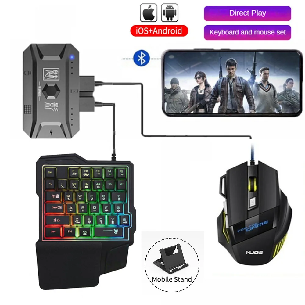 

M1pro Mobile Controller Gaming Keyboard Mouse Converter Adapter Plug Gamepad PUBG Bluetooth 5.0 For Android Phone IOS Adapter