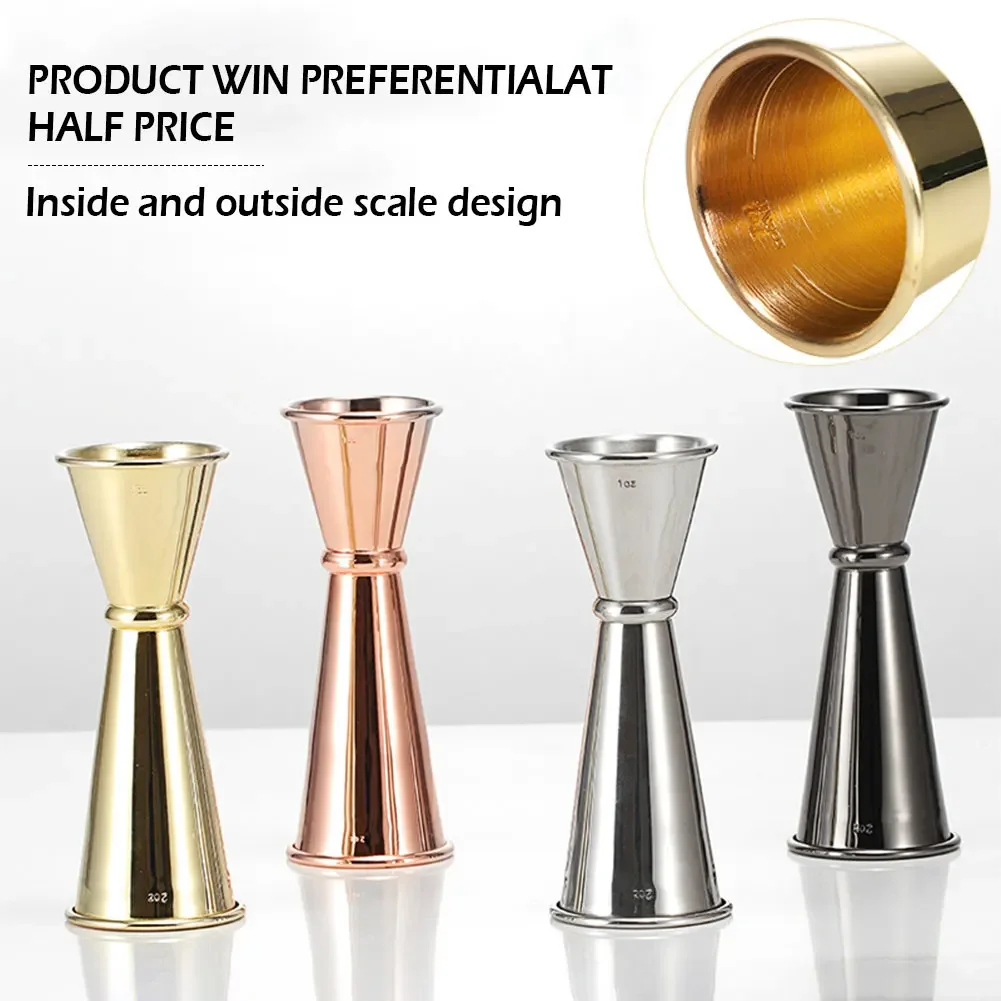 Cocktail Bar Jigger Stainless Steel Japanese Design Jigger Double Spirit Measuring Cup For Home Bar Party Accessories Club stainless steel measuring cups measuring jigger