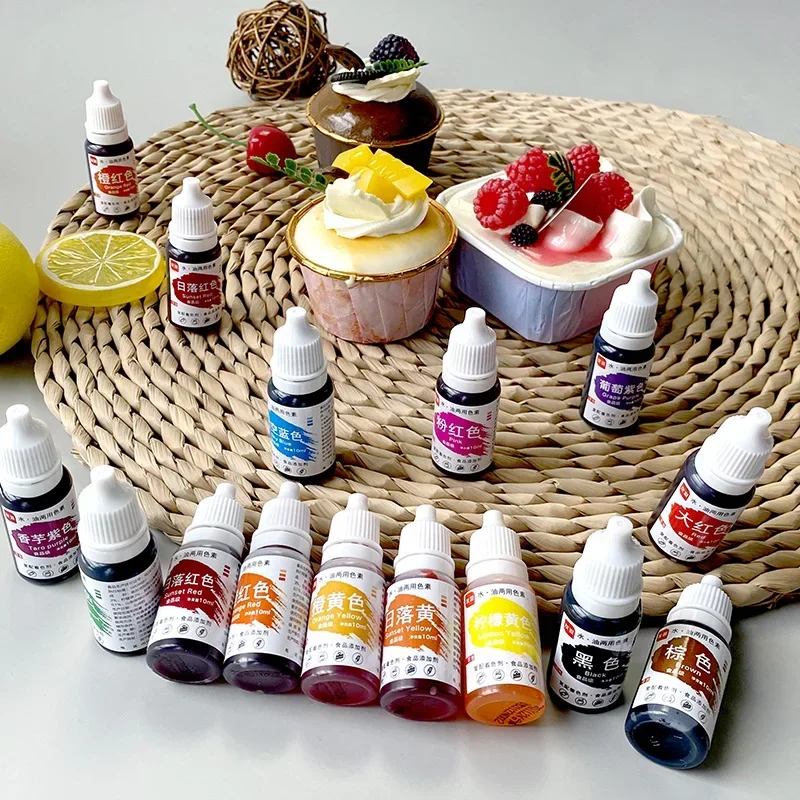 Coloring Set Bottle Cream Icing Colors 4Pcs 10ML Baking Cake Decorating for Fondant DIY Craft Clay Soap Macaron Pigment icing colors
