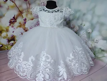 White Lace Baby Ball Gown 1