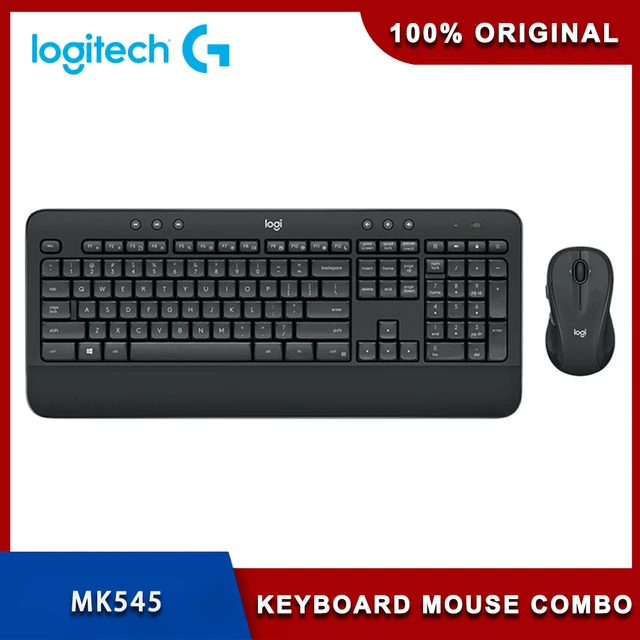 Logitech MK545 wireless Keyboard Mouse Combos waterproof superior comfort  palm rest LapTop Optical Ergonomics English Keypad - AliExpress