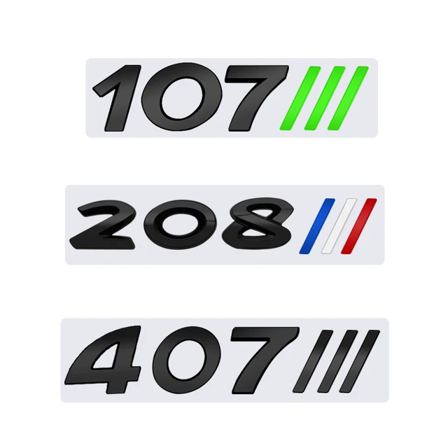 Autocollant d'insigne d'emblème de logo en métal pour KIT 208, autocollant  de voiture, noir brillant 3D, chrome, argent, accessoires de voiture -  AliExpress