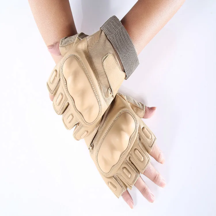 Men and Women's Full Leather Combat Fingerless Glove, Winter Tactical Gloves, Half Finger, Xinji, Hebei, Us, Manufacturer