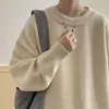 Loose Thiened Autumn Winter Men Women Sweater Lazy Sle High Sensation Japanese Retro Knitted Base Layer Trendy Brand